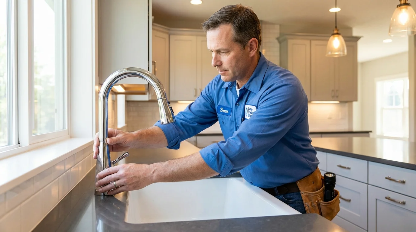 Kitchen faucet installation by Johns Plumbing LLC in Fair Lawn